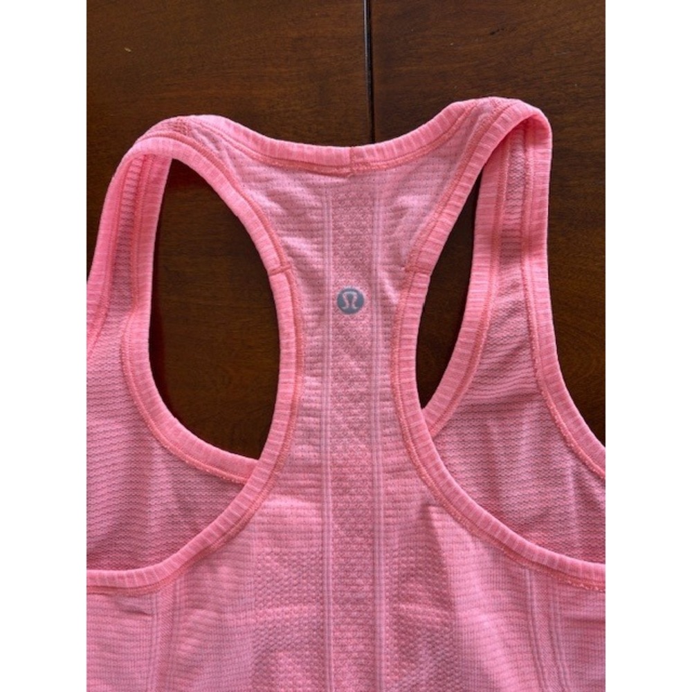 Lululemon Swiftly Tech Racerback Tank Top Neon Pink Coral Size 8 - Picture 7 of 15